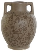 Ваза Home ESPRIT Кафяв Зелен Каменинов Лист на растение 17 x 17 x 22 cm