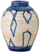 Синя/кремава глинена ваза (височина 16 cm) Avon – Bloomingville