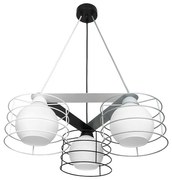 Полилей ВЕРАНО, черен/сив/бял, 3xE27