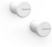 Комплект 2бр закачалки Brabantia MindSet 1005681, Минерално покритие, Включен монтажен комплект, До 2 кг, Бял