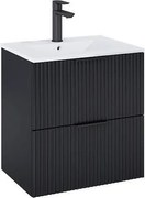 Шкаф Unik Reef с 2 чекмеджета и умивалник, 615 x 465 mm, matt black, A857954532 + A3272A3000