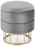 Табуретка MINTY пр. 37 см сива/златна