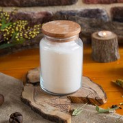 Буркан PKY890, с капак, натурален цвят