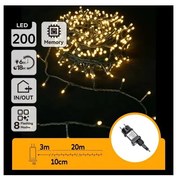 Aigostar - Външен LED коледен гирлянд 200xLED/6W/230V 20m IP44 топло бяло