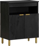 4017673 vidaXL Сайдборд, черен, 60x33x75 см, инженерно дърво