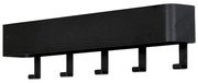 Черна метална стенна закачалка с рафт 52 cm Dax Play – Spinder Design