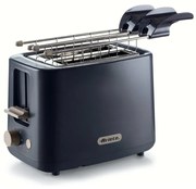 Тостер за хляб Ariete BREAKFAST 0157/03, 760W, 2 филии, Бутон стоп, 7 степени, Подвижна тава за трохи, Черен