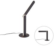 Дизайнерска настолна лампа черна с LED 3-степенно димиране - Gate