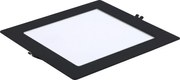 RABALUX Shaun2, indoor square recessed lamp, black plastic lamp with white plastic shade, 18W, with shade: 1350lm, without shade