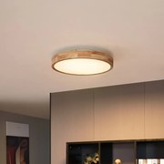 Скандинавски плафон от дърво 50 см с LED димер - Pecker