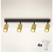 Brilagi - LED димируемо точково осветително тяло SELE GOLDEN 4xGU10/6,5W/230V черно/златно