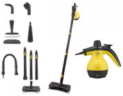 Разопакован: Парочистачка Beper P202VAL001 10в1, 3.2 бара, 1050W, 0.35 l, Аксесоари, Черен/жълт