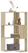 852593 vidaXL Ъглова етажерка 3 нива дъб сонома 50x50x102 см инженерно дърво