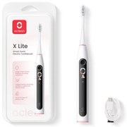 Електрическа четка за зъби Oclean X Lite, 72000 об/мин, 5 режима, Smart, Тъчскрийн, До 40 дни автономия, Отчитане на почистените зони, Светлосив