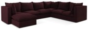 Бордо ъглов диван (десен ъгъл/U форма) Manao – Makamii