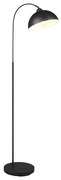Черна подова лампа с метален абажур (височина 170 cm) Sierra – Trio
