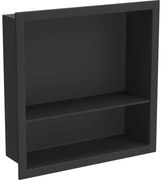 Mexen X-Wall-R вдлъбната лавица с фланец и рафт 30 x 30 см, черна - 1970303010S