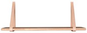 Дървен рафт с кожени дръжки , 80 x 20 cm Forno - House Nordic
