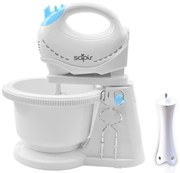 Миксер с купа и пасатор SAPIR SP 1115 GPN, 300W, 2 литра, 5 степени + Турбо, Въртяща се стойка, Бял/син