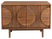 Кафяв нисък скрин от декор от орех 82x58 cm Groove – Zuiver