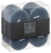 Свещи без аромат atmosphera Olia, 4.5 cm, 4 бр - Тъмносив