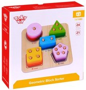 Tooky Toy - Дървена низанка, Цифри, форми, цветове