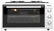 Малка готварска печка Finlux FMC-4524WF, 45 л, 1600 W, Два котлона, 3 функции, Емайл, Бял