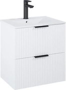 Шкаф Unik Reef с 2 чекмеджета и умивалник, 615 x 465 mm, matt white