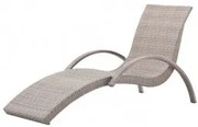 Ратанов шезлонг - сив