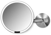 Стенно/козметично огледало със светлина/увеличително (5x) ø 20 cm Sensor – simplehuman