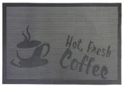 Подложка за хранене Hot Fresh Coffee 45x30см черна PVC (0193655) - Horecano