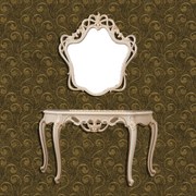 Конзолна маса с огледало CL 023, серия Chanel, в стил Рококо