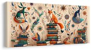Картина на платно – Лисица между книги