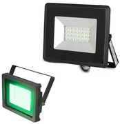 LED прожектор 20W 230V IP65, зелен светлина