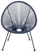 Син градински стол от изкуствен ратан Avocado - Bonami Selection