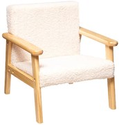 Детски стол Atmosphera Basile, Букле, Бял