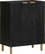 4017650 vidaXL Сайдборд, черен, 60x33x75 см, инженерно дърво