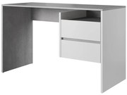 Писмено бюро MARLO с чекмеджета, бетонено сиво/бяло