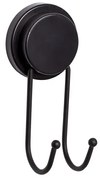 Закачалка за кърпа Metalife MGS-701, 2 куки, 7х7х15 см, Черен