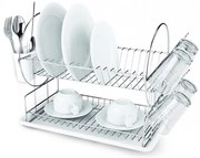 G-Сушилник за чинии на 2 етажа, прозрачен (71021S-1-T)