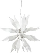 Ideal Lux - LED Пендел LEAVES 8xG9/3W/230V Ø 63 см бял