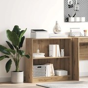 857834 vidaXL Библиотека, дъб артизан, 80x24x76 см, инженерно дърво