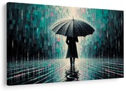 Картина на платно – Дъждовен ден с чадър