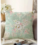 Зелена калъфка за възглавница със смес от памук Blossom, 55 x 55 cm - Minimalist Cushion Covers