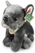 Rappa - Плюшено Куче Сив френски булдог, седящо, 26 см., серия Еко приятели