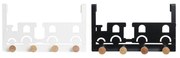 Поставка за Палта за Врата DKD Home Decor Влак Метал Дървен MDF (2 pcs) (28.5 x 8.5 x 16.5 cm)