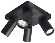 Rabalux 73084 - Точково осветително тяло YORLI 4xGU10/7W/230V черно