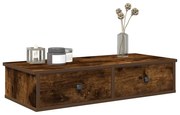 859954 vidaXL Стенен рафт с чекмеджета опушен дъб 80x34x17 см инженерно дърво