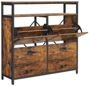 Шкаф за обувки FIRA кафяв/черен