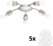 Eglo - LED таванно осветително MY CHOICE 5xE14/4W/230V хром/бяло